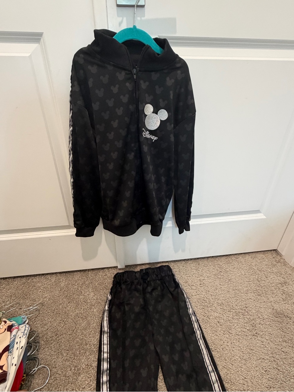 H&M Kids Black Mickey Logo Hoodie & Jogger Set